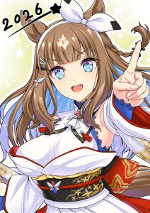 2026年賀絵　アーモンドアイ